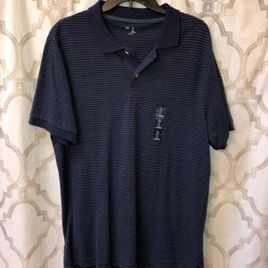 Navy stripe polo